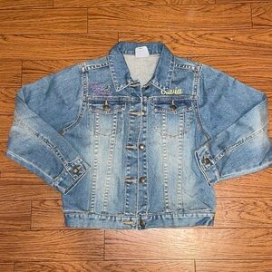 Vintage Disney Secret Celebrity Hannah Montana denim jacket Guitar Embroidery,M